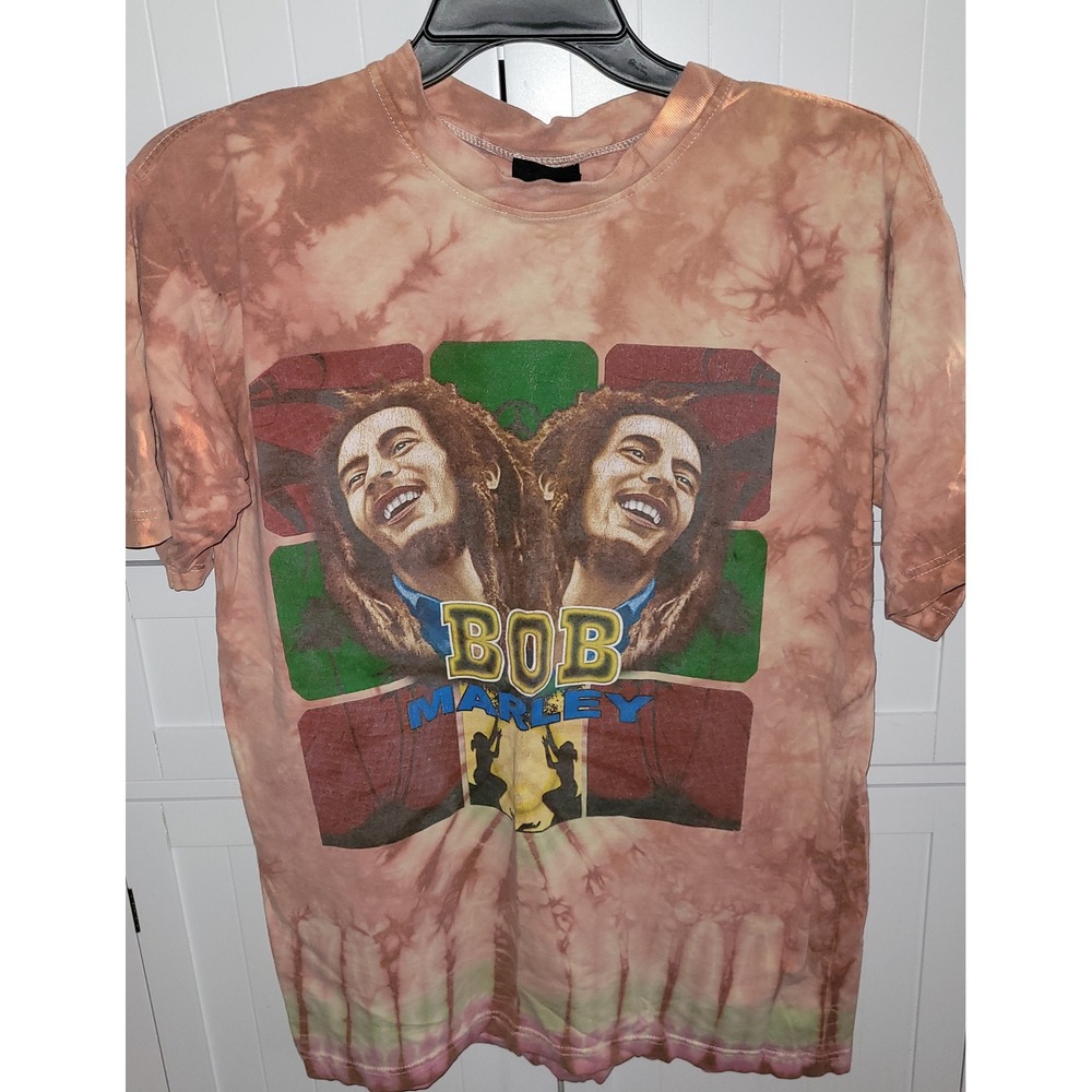 Bob Marley King Graphic Tie Dye T-Shirt Mens Large vintage Reggae Music Tee Y2K
